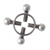 Серебристые зажимы для сосков на винтах - ToyFa - купить с доставкой во Владимире