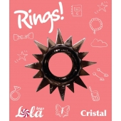 Чёрное эрекционное кольцо Rings Cristal - Lola Games - во Владимире купить с доставкой