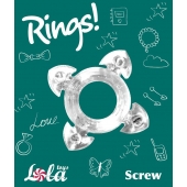 Прозрачное эрекционное кольцо Rings Screw - Lola Games - во Владимире купить с доставкой