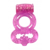 Розовое эрекционное кольцо Rings Treadle с подхватом - Lola Games - во Владимире купить с доставкой