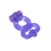 Фиолетовое эрекционное кольцо Rings Treadle с подхватом - Lola Games - во Владимире купить с доставкой