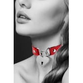 Красный чокер с замком в форме сердца - Bijoux Pour Toi - купить с доставкой во Владимире