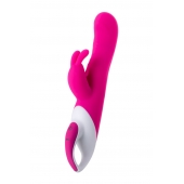 Розовый вибратор с клиторальным стимулятором ELLY с подогревом - 21,5 см. - JOS купить во Владимире с доставкой в Orgasmix.ru Розовый вибратор с клиторальным стимулятором ELLY с подогревом - 21,5 см. - JOS