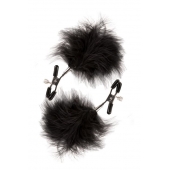 Зажимы для сосков с пухом FEATHERED NIPPLE CLAMPS - Blush Novelties - купить с доставкой во Владимире