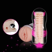 Мастурбатор-вагина Sex In A Can Vibra Vagina Tunnel - Lovetoy - во Владимире купить с доставкой