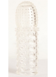 Прозрачная закрытая гелевая насадка - 13,5 см. - Toyfa Basic - во Владимире купить с доставкой Прозрачная закрытая гелевая насадка - 13,5 см. - Toyfa Basic - во Владимире купить с доставкой