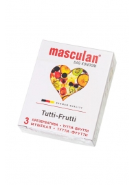 Жёлтые презервативы Masculan Ultra Tutti-Frutti с фруктовым ароматом - 3 шт. - Masculan - купить с доставкой во Владимире