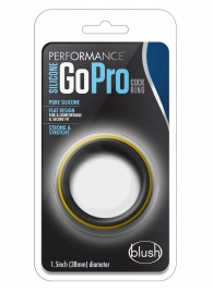 Черно-желтое силиконовое эрекционное кольцо Silicone Go Pro Cock Ring - Blush Novelties - во Владимире купить с доставкой