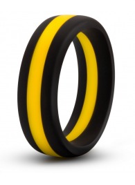 Черно-желтое силиконовое эрекционное кольцо Silicone Go Pro Cock Ring - Blush Novelties - во Владимире купить с доставкой
