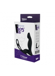 Черный вибромассажер простаты P-PLEASER W ERECTION ENHANCE - Dream Toys - во Владимире купить с доставкой