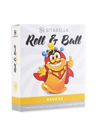 Стимулирующий презерватив-насадка Roll   Ball Banana - Sitabella - купить с доставкой во Владимире