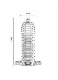 Закрытая прозрачная насадка Crystal sleeve - 12 см. - Erowoman-Eroman - во Владимире купить с доставкой