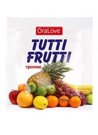 Пробник гель-смазки Tutti-frutti со вкусом тропических фруктов - 4 гр. - Биоритм - купить с доставкой во Владимире