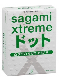 Презервативы Sagami Xtreme SUPER DOTS с точками - 3 шт. - Sagami - купить с доставкой во Владимире