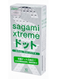 Презервативы Sagami Xtreme Type-E с точками - 10 шт. - Sagami - купить с доставкой во Владимире