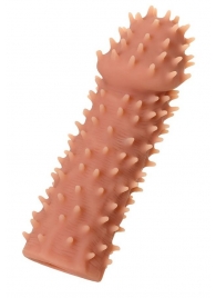 Телесная реалистичная насадка KOKOS Extreme Sleeve 07 с дополнительной стимуляцией - 12,7 см. - KOKOS - во Владимире купить с доставкой