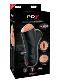 Мастурбатор в колбе с двумя тоннелями Double Penetration Vibrating Stroker - Pipedream - во Владимире купить с доставкой