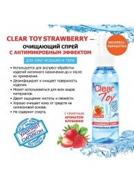 Очищающий спрей для игрушек CLEAR TOY Strawberry - 100 мл. - Биоритм - купить с доставкой во Владимире