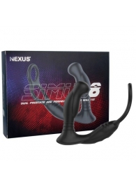 Черная анальная пробка NEXUS SIMUL8 с фиксацией на теле кольцами - Nexus Range - во Владимире купить с доставкой