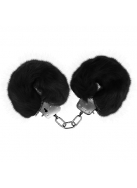 Черные меховые наручники Love с ключиками - Baile - купить с доставкой во Владимире
