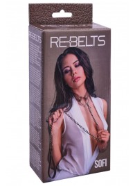 Коричневый поводок и чокер с кольцом Sofi - Rebelts - купить с доставкой во Владимире