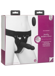 Черный полый вибрострапон Body Extensions BE Aroused - 17,78 см. - Doc Johnson - купить с доставкой во Владимире