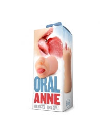 Телесный мастурбатор-ротик с язычком Oral Anne - Blush Novelties - во Владимире купить с доставкой