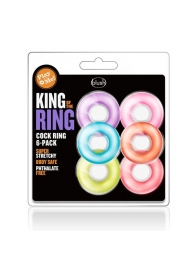 Набор из 6 эрекционных колец King of the Ring - Blush Novelties - во Владимире купить с доставкой