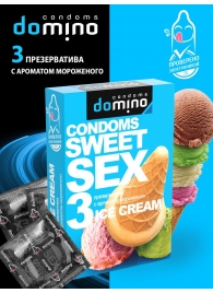 Презервативы для орального секса DOMINO Sweet Sex с ароматом мороженого - 3 шт. - Domino - купить с доставкой во Владимире