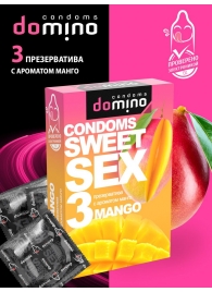 Презервативы для орального секса DOMINO Sweet Sex с ароматом манго - 3 шт. - Domino - купить с доставкой во Владимире