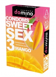 Презервативы для орального секса DOMINO Sweet Sex с ароматом манго - 3 шт. - Domino - купить с доставкой во Владимире