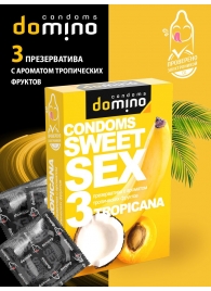 Презервативы для орального секса DOMINO Sweet Sex с ароматом тропических фруктов - 3 шт. - Domino - купить с доставкой во Владимире