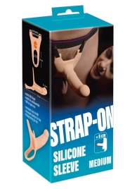 Силиконовый полый страпон на ремнях Silicone Strap-on - 16 см. - Orion - купить с доставкой во Владимире