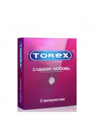 Презервативы Torex  Сладкая любовь  с ароматом клубники - 3 шт. - Torex - купить с доставкой во Владимире