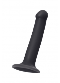 Черный фаллос на присоске Silicone Bendable Dildo M - 18 см. - Strap-on-me - купить с доставкой во Владимире