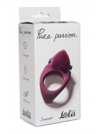 Бордовое эрекционное виброкольцо Pure Passion Sunset - Lola Games - во Владимире купить с доставкой