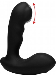 Черный стимулятор простаты Alpha-Pro 7X P-Milker Silicone Prostate Stimulator with Milking Bead - XR Brands - во Владимире купить с доставкой