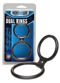 Чёрное двойное эрекционное кольцо Dual Rings Black - Dream Toys - во Владимире купить с доставкой