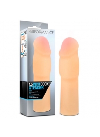 Телесная насадка-удлинитель на пенис PERFORMANCE 1.5INCH COCK XTENDER - 16 см. - Blush Novelties - во Владимире купить с доставкой