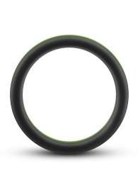 Черно-зеленое эрекционное кольцо Silicone Go Pro Cock Ring - Blush Novelties - во Владимире купить с доставкой