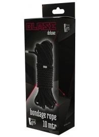 Черная веревка для бондажа BONDAGE ROPE - 10 м. - Dream Toys - купить с доставкой во Владимире