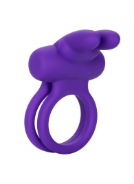 Фиолетовое двойное эрекционное кольцо Silicone Rechargeable Dual Rockin Rabbit - California Exotic Novelties - во Владимире купить с доставкой