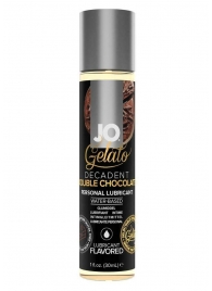 Лубрикант с ароматом шоколада JO GELATO DECADENT DOUBLE CHOCOLATE - 30 мл. - System JO - купить с доставкой во Владимире