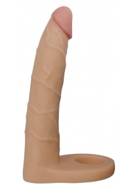 Телесная насадка-фаллоимитатор для двойного проникновения - 17 см. - Lovetoy - купить с доставкой во Владимире