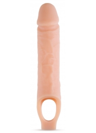 Телесный реалистичный фаллоудлинитель 10 Inch Silicone Cock Sheath Penis Extender - 25,4 см. - Blush Novelties - во Владимире купить с доставкой
