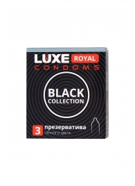 Черные презервативы LUXE Royal Black Collection - 3 шт. - Luxe - купить с доставкой во Владимире