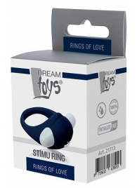 Гладкое синее эрекционное виброкольцо STIMU RING - Dream Toys - во Владимире купить с доставкой