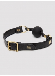 Черный кляп-шар Bound to You Faux Leather Ball Gag - Fifty Shades of Grey - купить с доставкой во Владимире