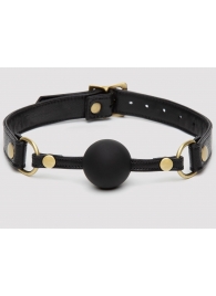 Черный кляп-шар Bound to You Faux Leather Ball Gag - Fifty Shades of Grey - купить с доставкой во Владимире