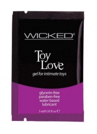 Лубрикант на водной основе для использования с игрушками WICKED Toy Love - 3 мл. - Wicked - купить с доставкой во Владимире